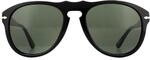 Persol Aviator Mens Schwarz Gr&uuml;n Sonnenbrille