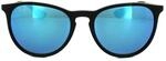 Lunettes De Soleil Ray-Ban Erika 4171 601/55 Miroir Bleu Noir & Gunmetal