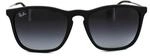 Ray-Ban Runde Herren Gummi Schwarz Gradient Grau Sonnenbrille