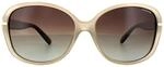 Polaroid Butterfly Womens Beige Havanna Braun Gradient Polarisierte Sonnenbrille