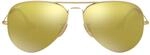 Ray-Ban Aviator Sonnenbrille mit hellbraunen Gl&auml;sern und goldenen Gl&auml;sern