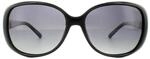Polaroid Butterfly Womens Schwarz Grau Gradient Polarisierte Sonnenbrille