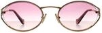 Miu Miu MU52YS 5AK06S goldbraune Sonnenbrille mit violettem Farbverlauf