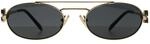 Miu Miu Oval Damen Blassgold Dunkelgrau MU 54ZS...