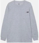 Dickies Taschen Langarm Baumwoll Herren T-Shirt in Grau