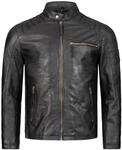 Rock Creek Lederjacke Schwarz
