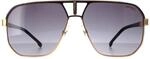Carrera 1062/S SAO 9O mattschwarze und goldfarbene Sonnenbrille mit grauem