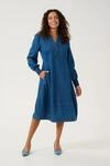 Kleid Casual Fit Dunkelblau Waschung dark blue