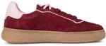 Tamaris Damen Merlot Burgunderrot Leder Fashion Stripe Schn&uuml;r-Sneakers