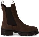 Tamaris Damen Mocca Braun Leder Klassische High Pull-On Chelsea Stiefeletten