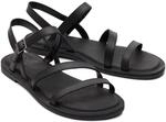 TOMS Kira Leder Herren Schwarz Clogs