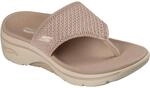 Skechers Go Walk Arch Fit 2.0 Textil Damen Sandalen Taupe Standard