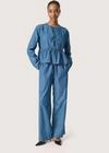 Langarm - Hemd Feminine Form Medium Blue Denim