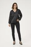 &Auml;rmellose Bluse Regular fit Black/Steeple Gray Dot black