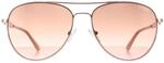 Guess Aviator Womens Gl&auml;nzend Rose Gold Braun Gradient GF6143