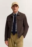 Bugatti Herren Hemdkragen-Jacke mit Stretch und Struktur
