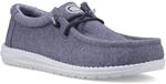 HEYDUDE Wally Stretch-Jersey-Baumwolle Herren Navy Mokassin-Schuhe