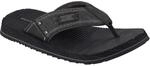 Skechers Quill Textil Herren schwarze Flip-Flops