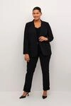 Blazer In Form geschnitten Schwarz Tief black