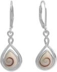 Zeeme Pearls Ohrringe Silber 925 rhodiniert mit wei&szlig;er Muschel 35mm lang