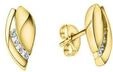 Zeeme Silber Ohrstecker 925/- Sterling Silber vergoldet Zirkonia