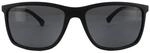 Emporio Armani Sonnenbrille 4058 5063/81 Schwarzer Gummi Grau Polarisiert