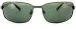 Polaroid Rectangle Mens Dark Gunmetal Green Polarise Lunettes de soleil