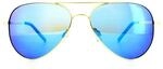Polaroid Aviator Unisex Gold Grau Blau Spiegel Polarisierte Sonnenbrille