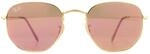 Ray-Ban Sonnenbrille Hexagonal 3548N 001/Z2 Gold Kupfer Flash Spiegel