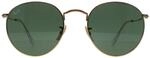 Ray-Ban Sonnenbrille rund Metall 3447 001 Gold Gr&uuml;n 53mm
