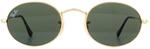 Ray-Ban Oval Unisex Gold Gr&uuml;n G-15 Sonnenbrille