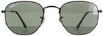 Ray-Ban Square Unisex poliert schwarz/gr&uuml;n polarisiert hexagonal RB3548N