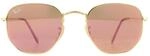 Ray-Ban Square Unisex Gold Kupfer Flash Spiegel RB3548N Sechseckig