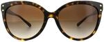 Michael Kors Cat Eye Womens Dark Havana Brown Gradient Lunettes de soleil