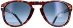 Persol Aviator Herren Braune Havana Blau Gradient Polarisierte Sonnenbrille