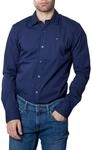 Tommy Jeans TJM Original Herrenhemd Blau Baumwolle. Authentische Tommy Jeans Kleidung