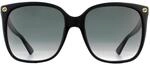 Gucci Square Womens Schwarz Grau Gradient Sonnenbrille