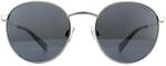 Polaroid Round Unisexe Palladium Grey Silver Mirror Polarise Lunettes de soleil