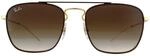 Ray-Ban Sonnenbrille 3588 905513 Gold Top On Braun Braun Gradient Dunkelbraun