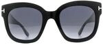 Tom Ford Sonnenbrille 0613 Beatrix 01C Gl&auml;nzend schwarz rauchgrau spiegeln