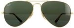 Ray-Ban Sonnenbrille Aviator Metall II RB3689 914731 Gold Gr&uuml;n
