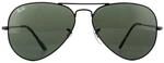 Ray-Ban Sonnenbrille Aviator Metall II RB3689 914831 Schwarz Gr&uuml;n