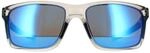 Oakley Rechteck Herren Sonnenbrille Grau Tinte Saphir Prizm