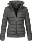 Marikoo Damen Steppjacke Poisen mit hohem Kragen & Teddyfleece-Taschen