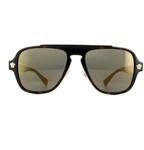 Versace Sonnenbrille VE2199 12524T Dunkel Havanna Dunkel Grau Spiegel Gold