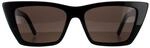 Saint Laurent Katzenaugen Damen Sonnenbrille Schwarz Grau
