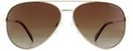 Polaroid Aviator Womens Gold Braun Gradient Polarisierte Sonnenbrille