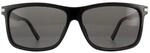 Polaroid Rectangle Mens Schwarz Grau Polarisierte Sonnenbrille