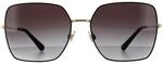 Dolce & Gabbana Square Womens Schwarz Gold Schwarz Grau Gradient Sonnenbrille