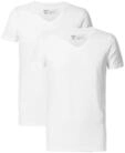 Petrol Industries - 2-er Pack Basic-T-Shirt V-Ausschnitt M&auml;nner - Wei&szlig;